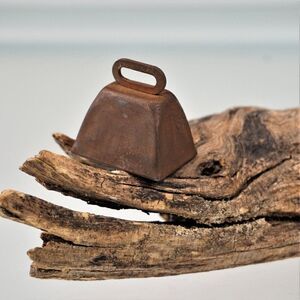 Vintage Small Farm Animal Bell w Clapper Copper Brass Goat Sheep Lamb Tiny 1.25"